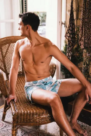 Iberis Boxer Shorts Blue Lace