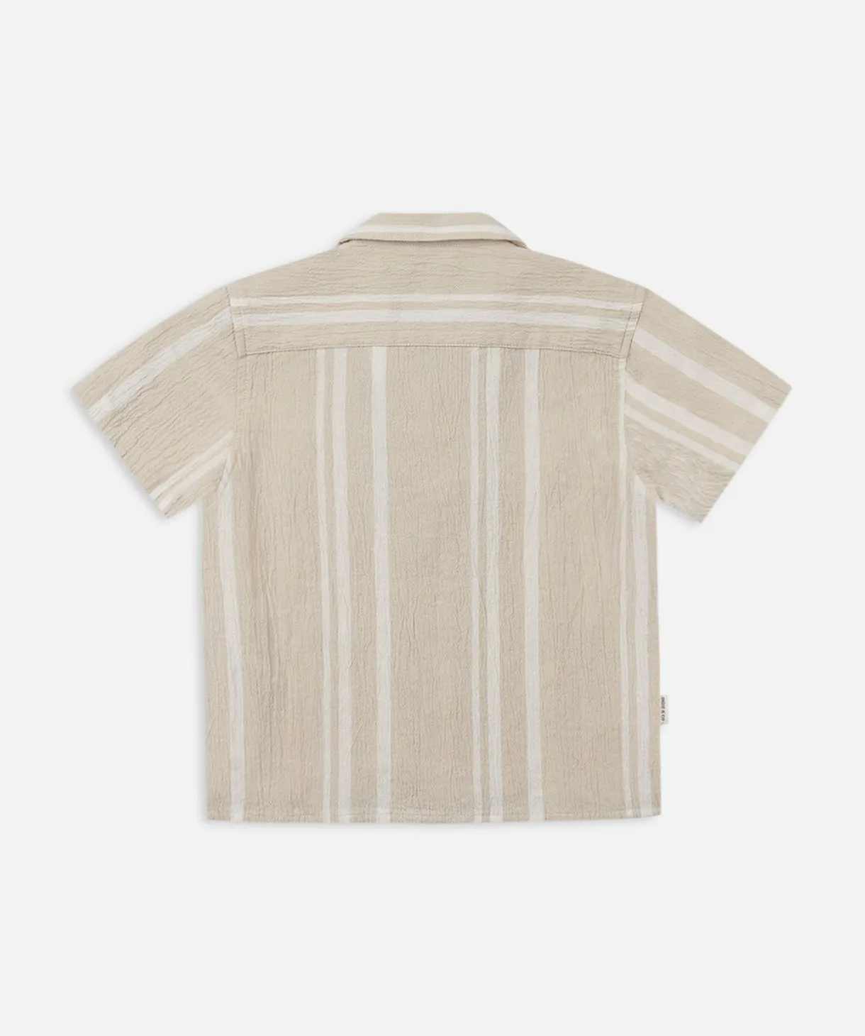 Indie Striped Magna Ss Shirt - Sand/Ecru