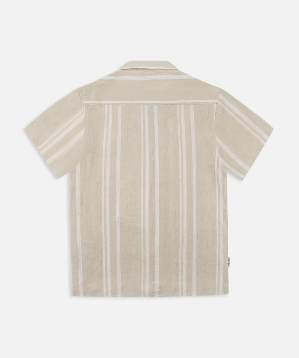 Indie Striped Magna Ss Shirt - Sand/Ecru