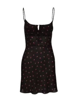 Inez Dress in Black Strawberry