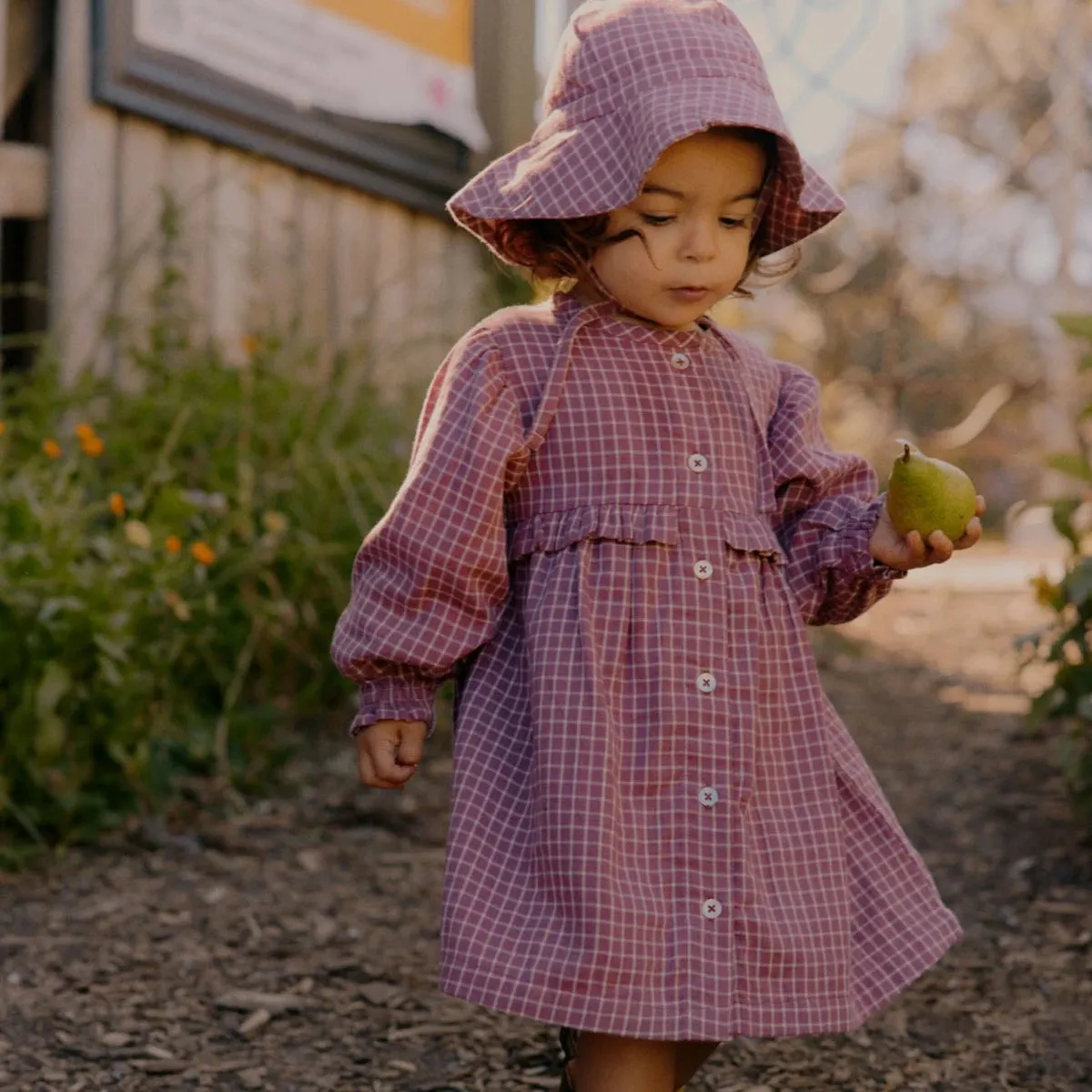 Ingrid Dress - Rhubarb Check