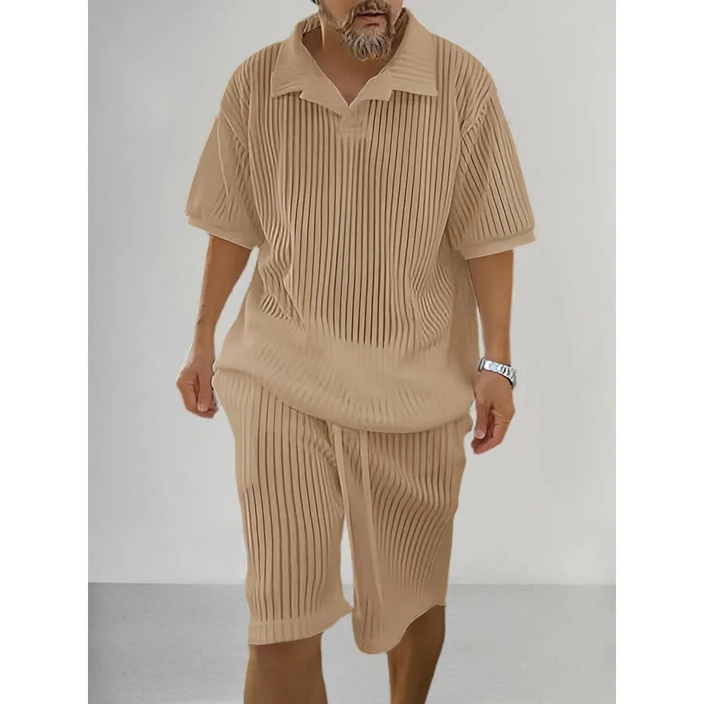 INSTOCK-Casual sweater suit loose short-sleeved T-shirt shorts