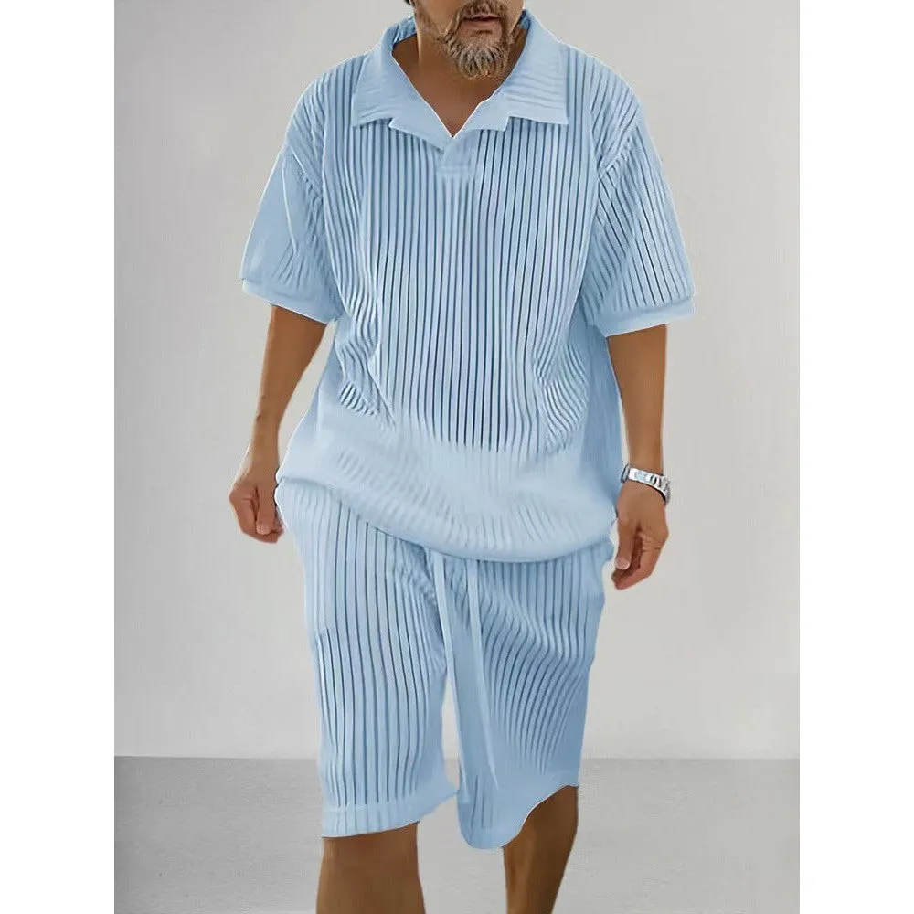 INSTOCK-Casual sweater suit loose short-sleeved T-shirt shorts