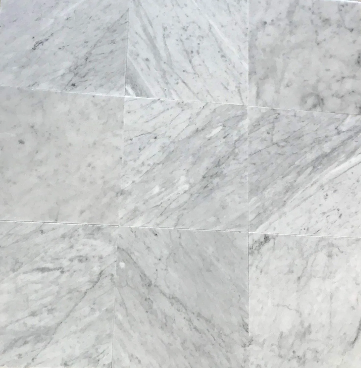 Italian Carrara White (Bianco Carrara) Marble 12" X 12" Field Tile, Polished - A6 (Lot of264 pcs. (264 sq. ft.)