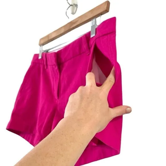 J. Crew 3” Classic Chino Shorts Bundle in Radiant Fuschia &amp; Pale Chambray Size 6