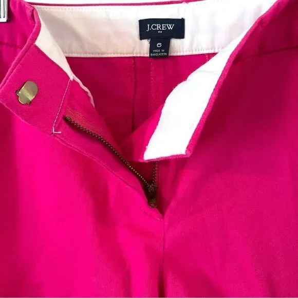 J. Crew 3” Classic Chino Shorts Bundle in Radiant Fuschia &amp; Pale Chambray Size 6