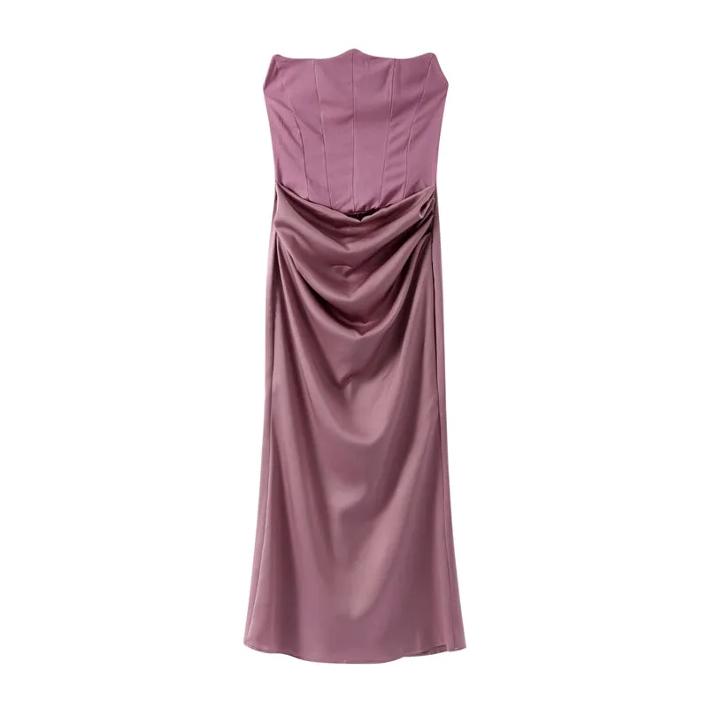JazzHer Sexy Patchwork Strapless Long Dress Women Slim Sleeveless Backless Hip Package Mermaid Party Dresses Lady New Party Evening Gown