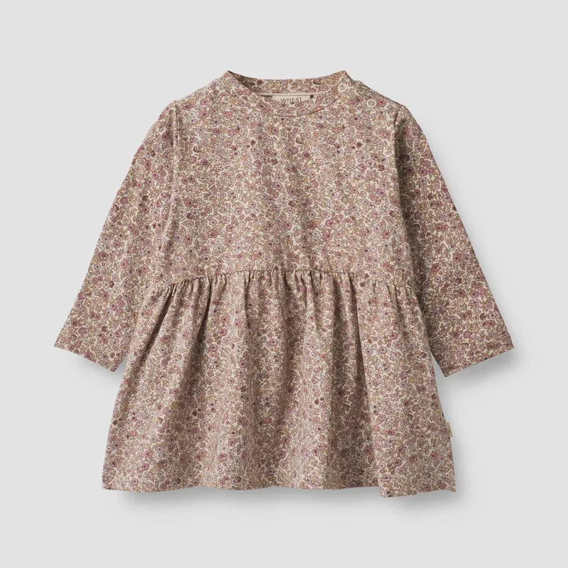 Jersey Dress Sessa in Grey Rose Flowers