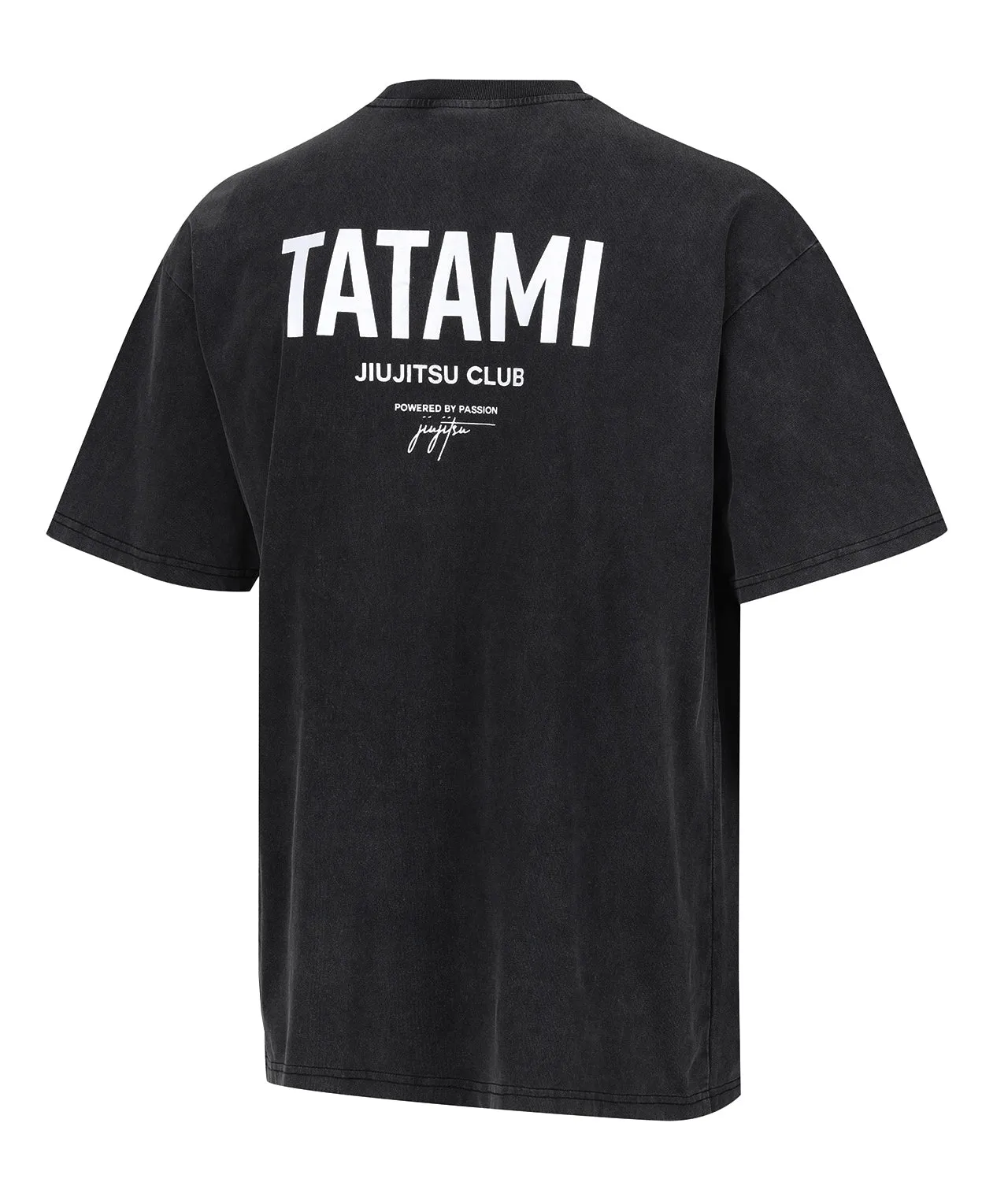 JJ Club Oversized Stonewashed Cotton T-Shirt - Grey
