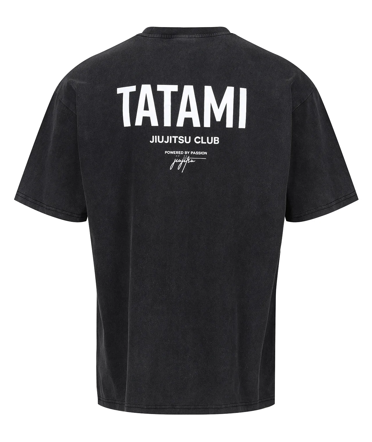 JJ Club Oversized Stonewashed Cotton T-Shirt - Grey