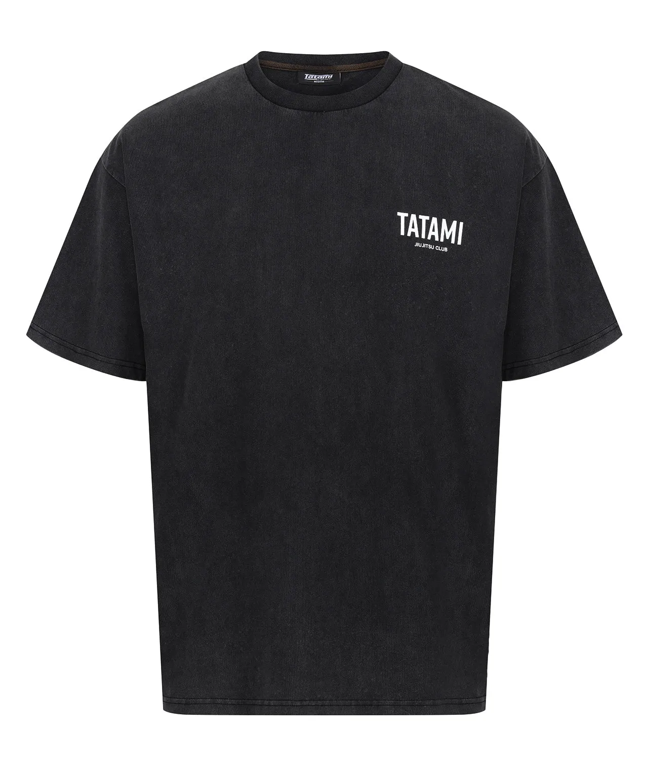 JJ Club Oversized Stonewashed Cotton T-Shirt - Grey