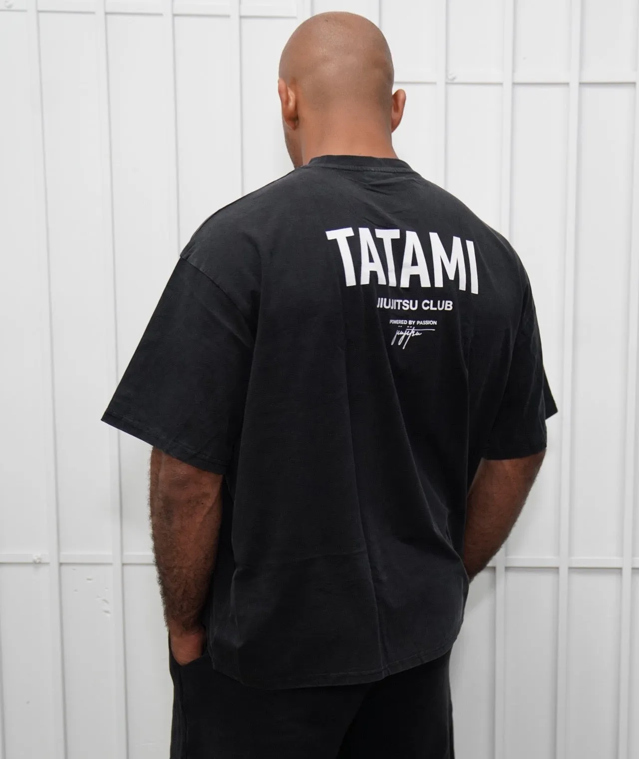 JJ Club Oversized Stonewashed Cotton T-Shirt - Grey