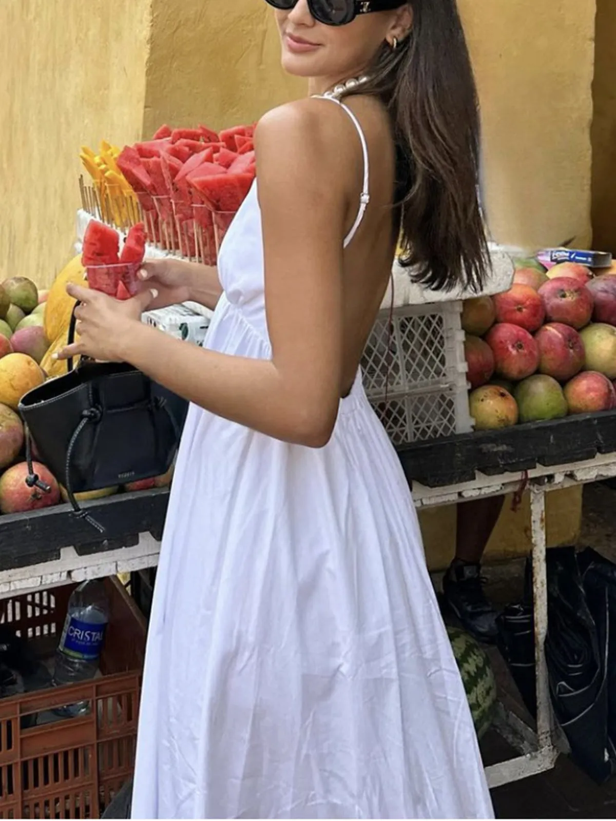 Jolina Casual Backless Maxi Dress