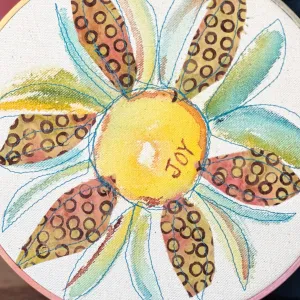 joy - word hoop art