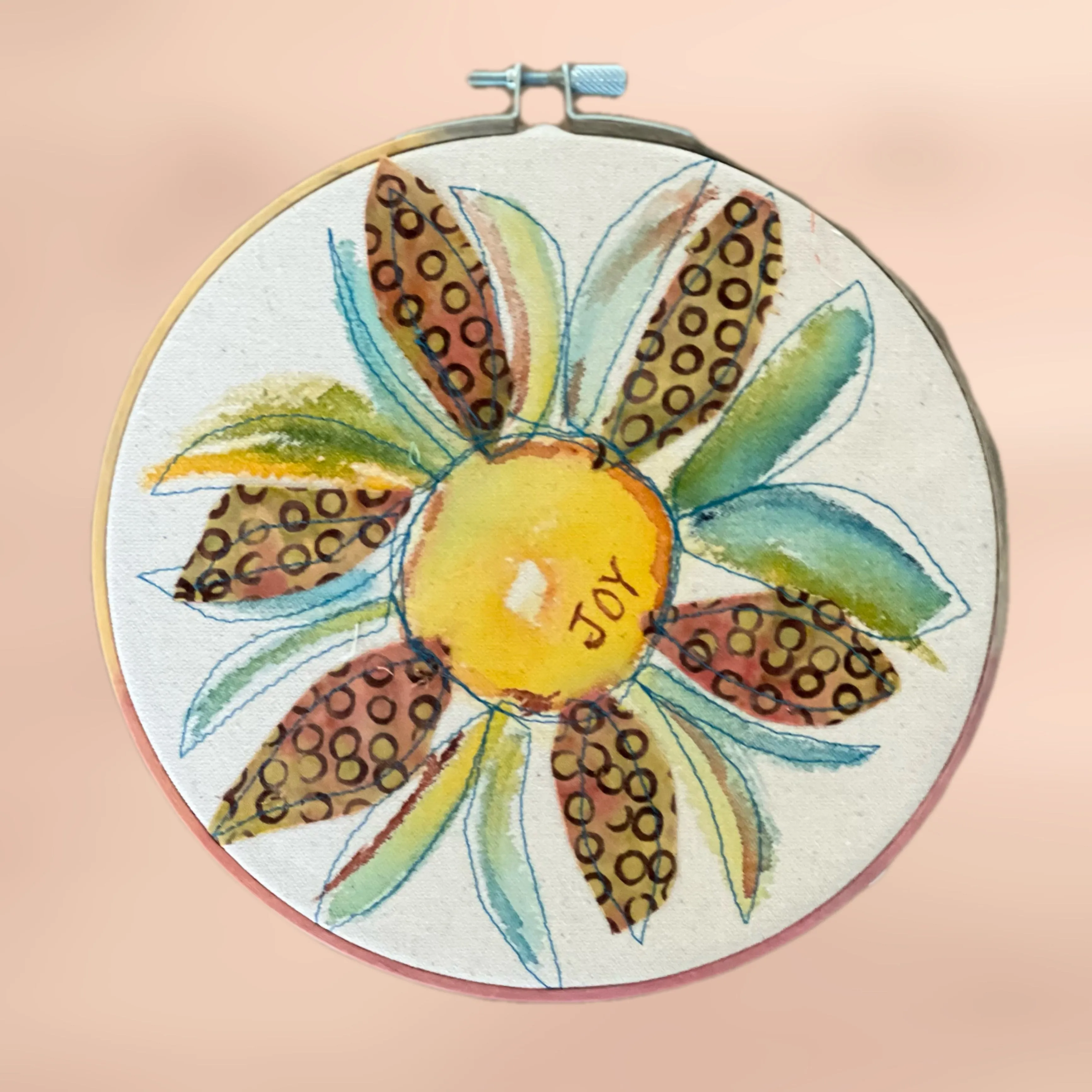 joy - word hoop art