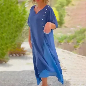 Karol® | Comfortable, loose dress with a V-neck