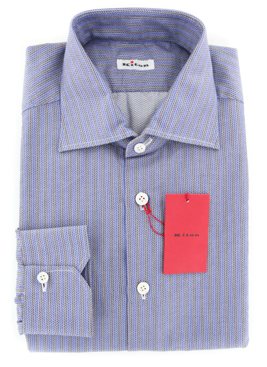 Kiton Blue Shirt - Slim