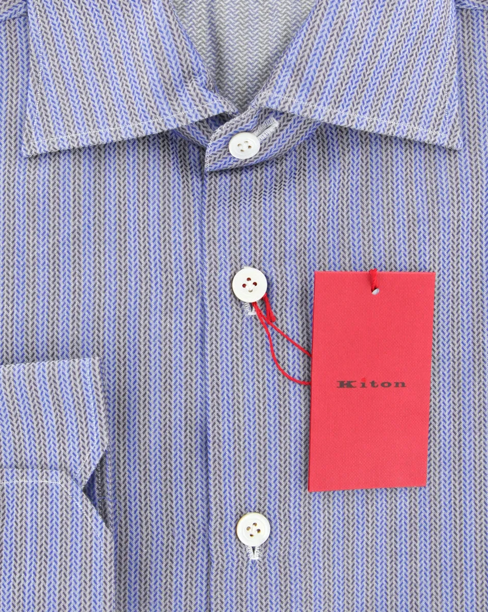 Kiton Blue Shirt - Slim