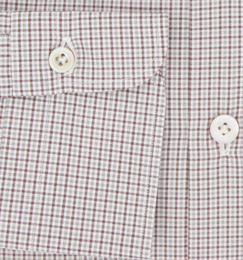 Kiton Brown Shirt - Slim