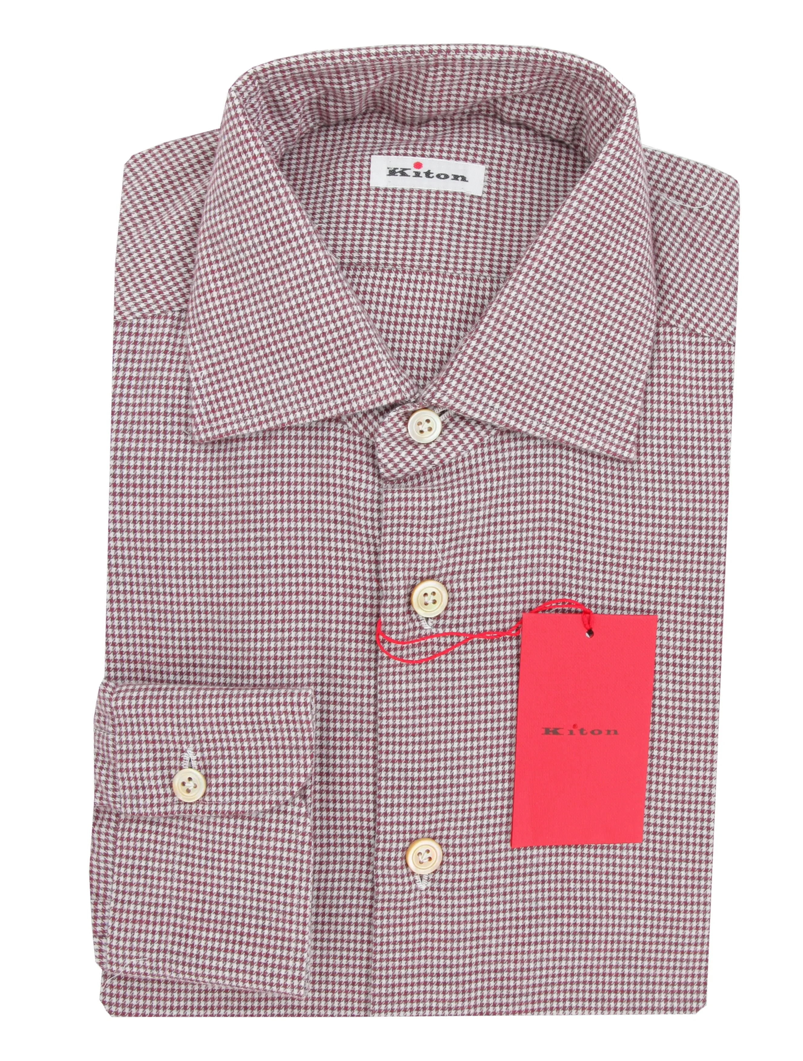 Kiton Burgundy Red Shirt - Slim