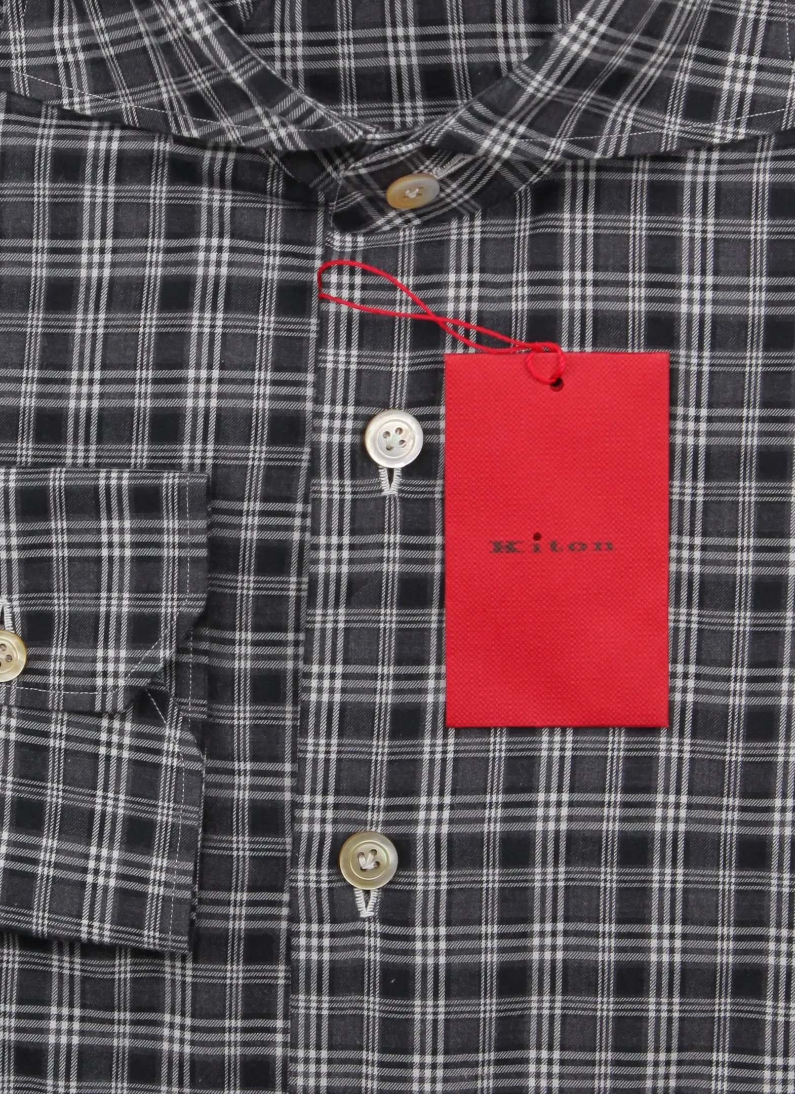 Kiton Charcoal Gray Shirt - Slim