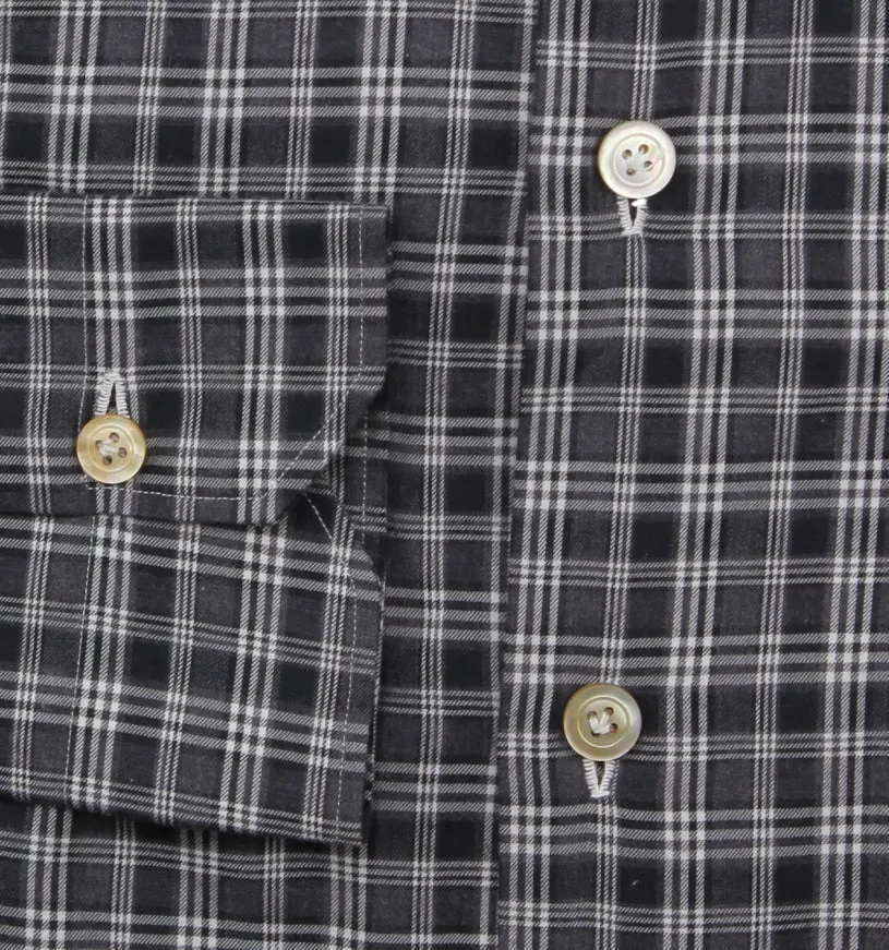 Kiton Charcoal Gray Shirt - Slim