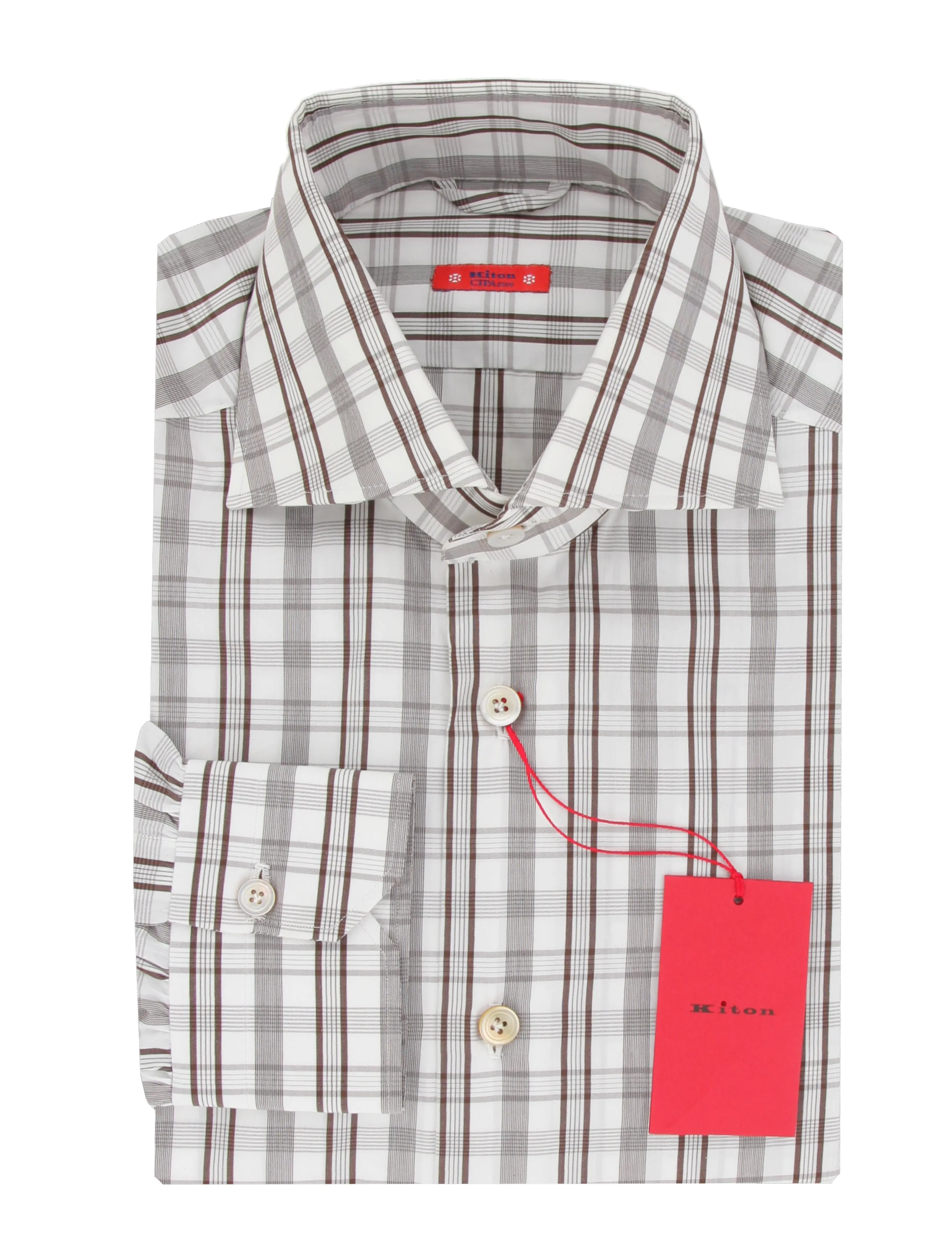 Kiton Dark Brown Shirt - Slim