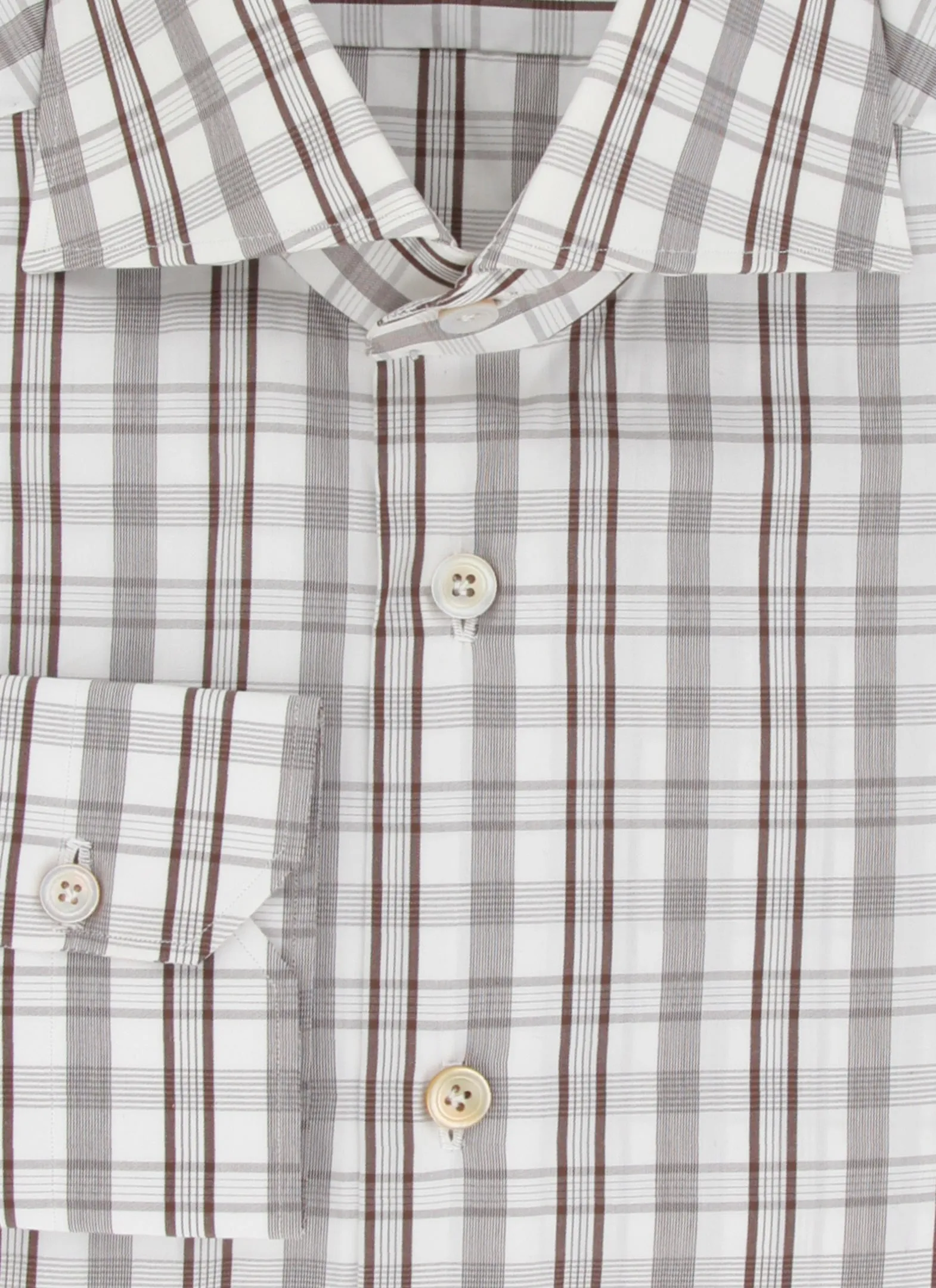Kiton Dark Brown Shirt - Slim
