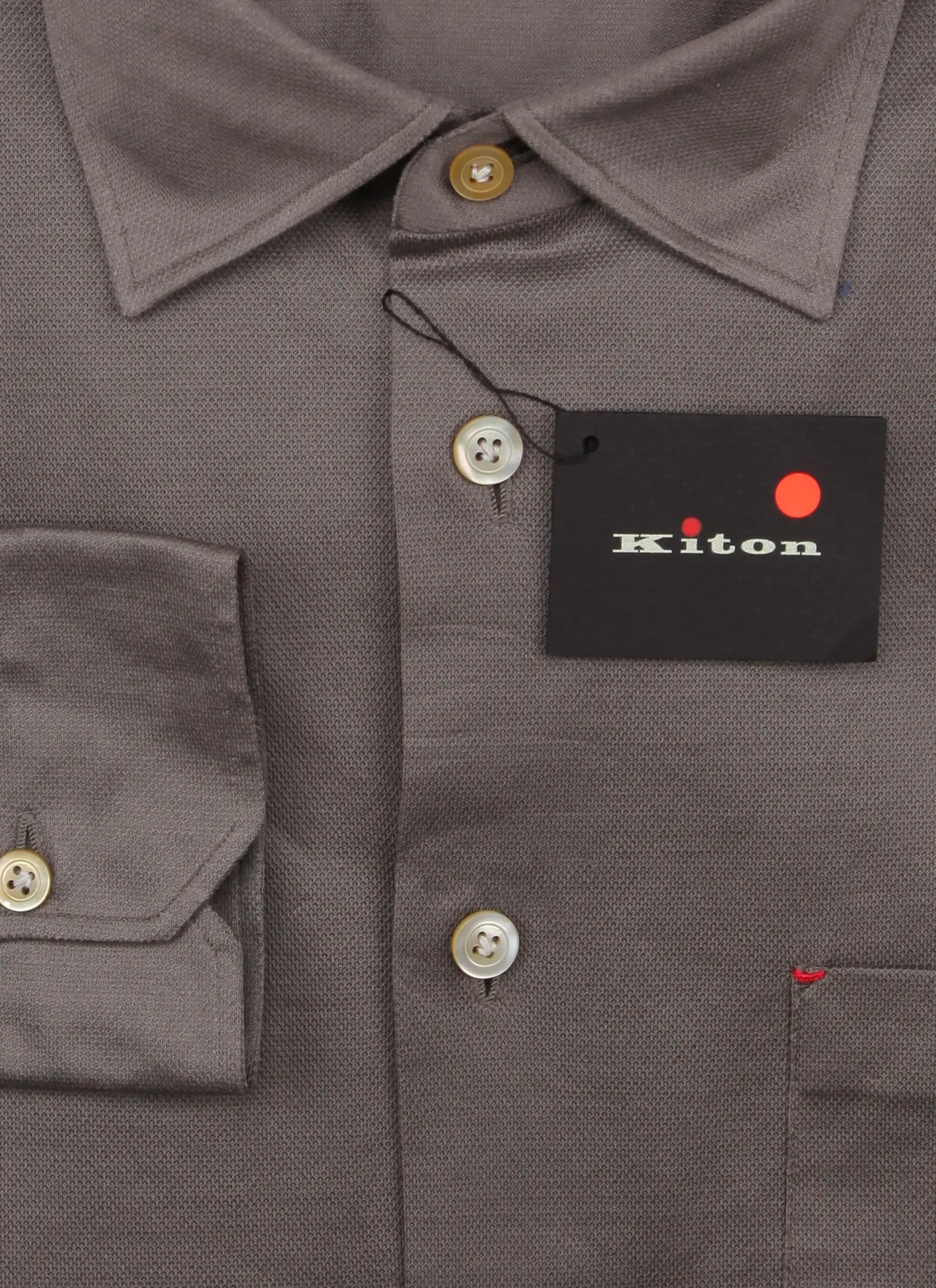 Kiton Dark Gray Shirt - Slim