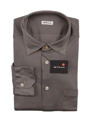 Kiton Dark Gray Shirt - Slim