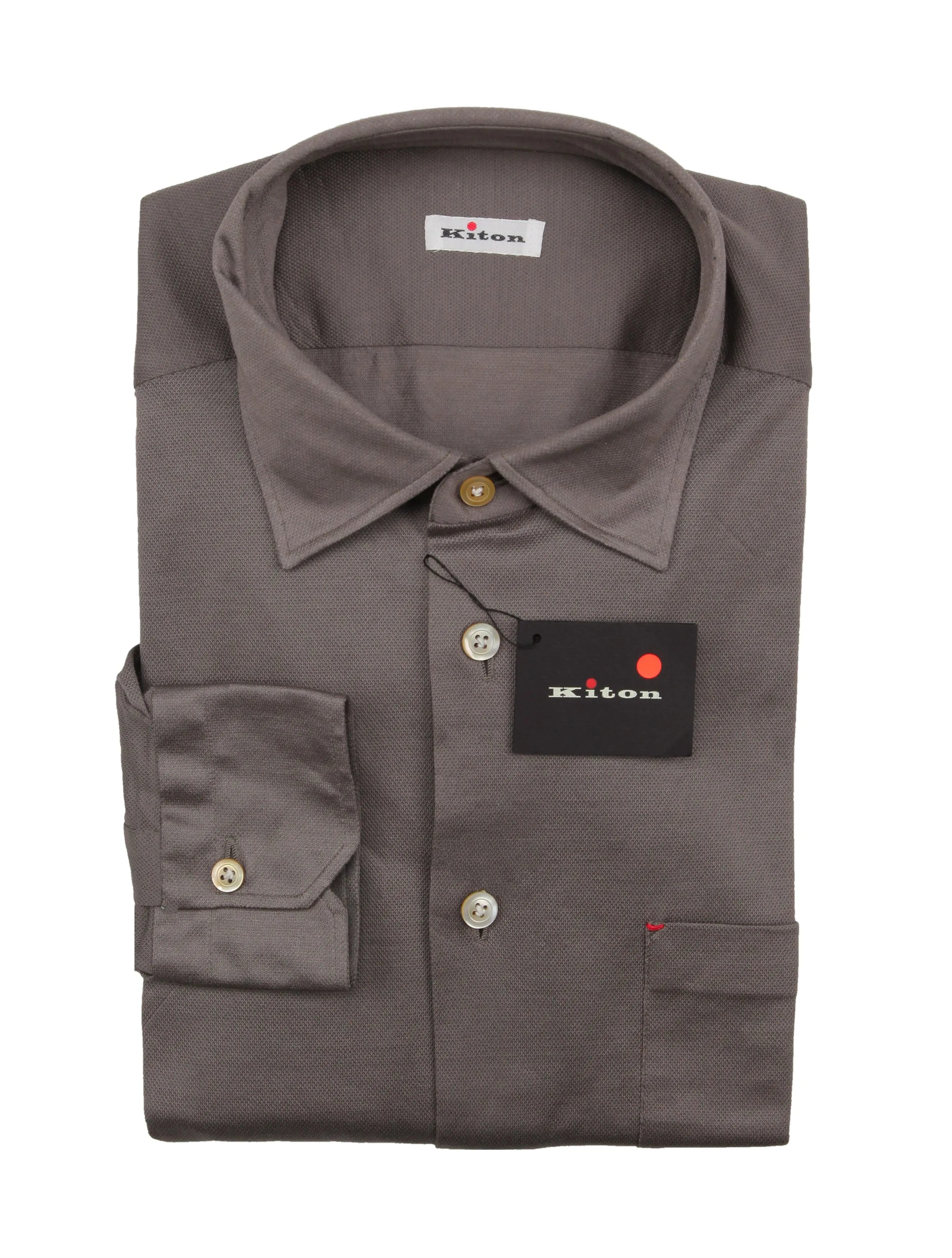 Kiton Dark Gray Shirt - Slim