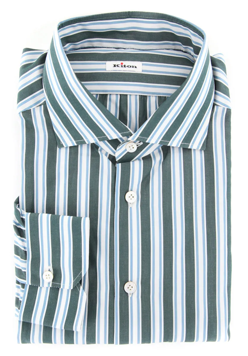 Kiton Dark Green Shirt - Slim