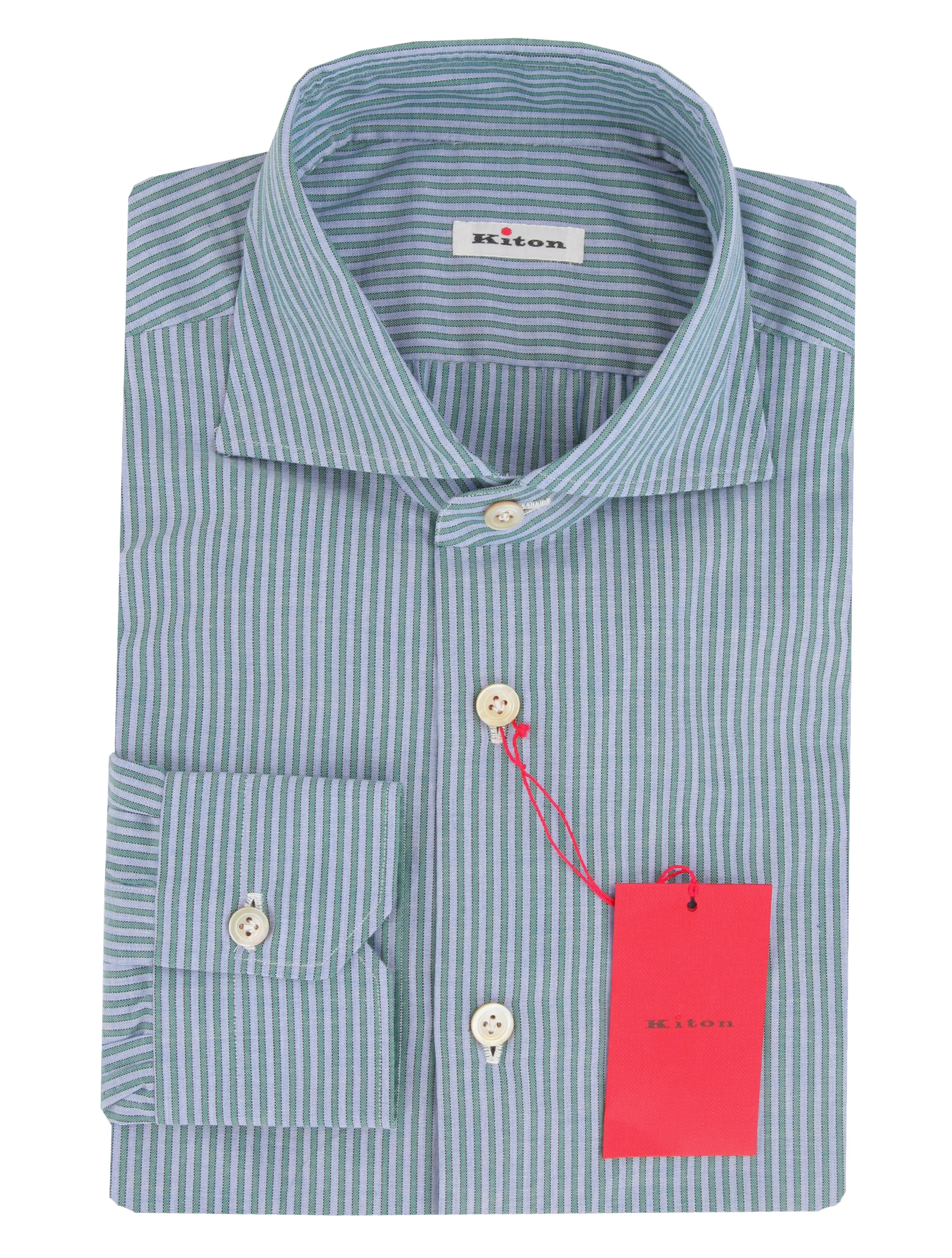 Kiton Green Shirt - Slim