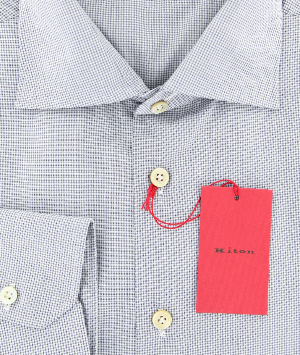 Kiton Navy Blue Shirt - Slim