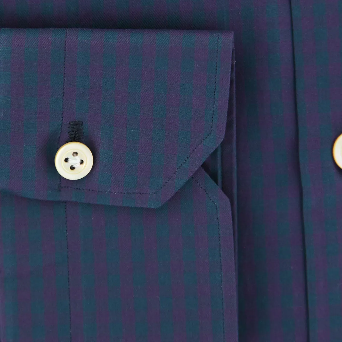 Kiton Navy Blue Shirt - Slim