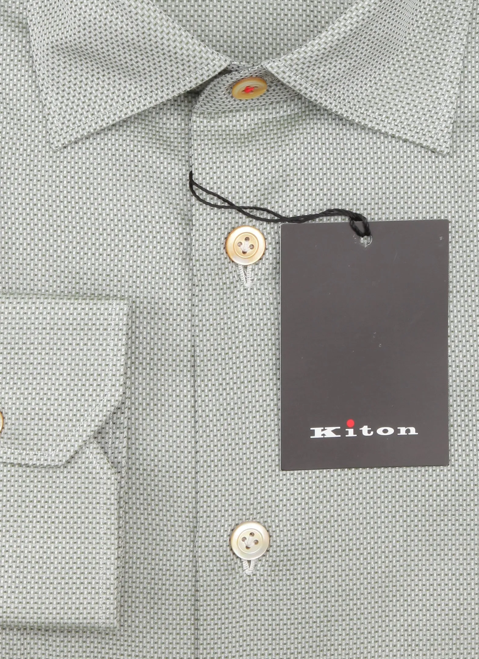 Kiton Olive Green Shirt - Slim