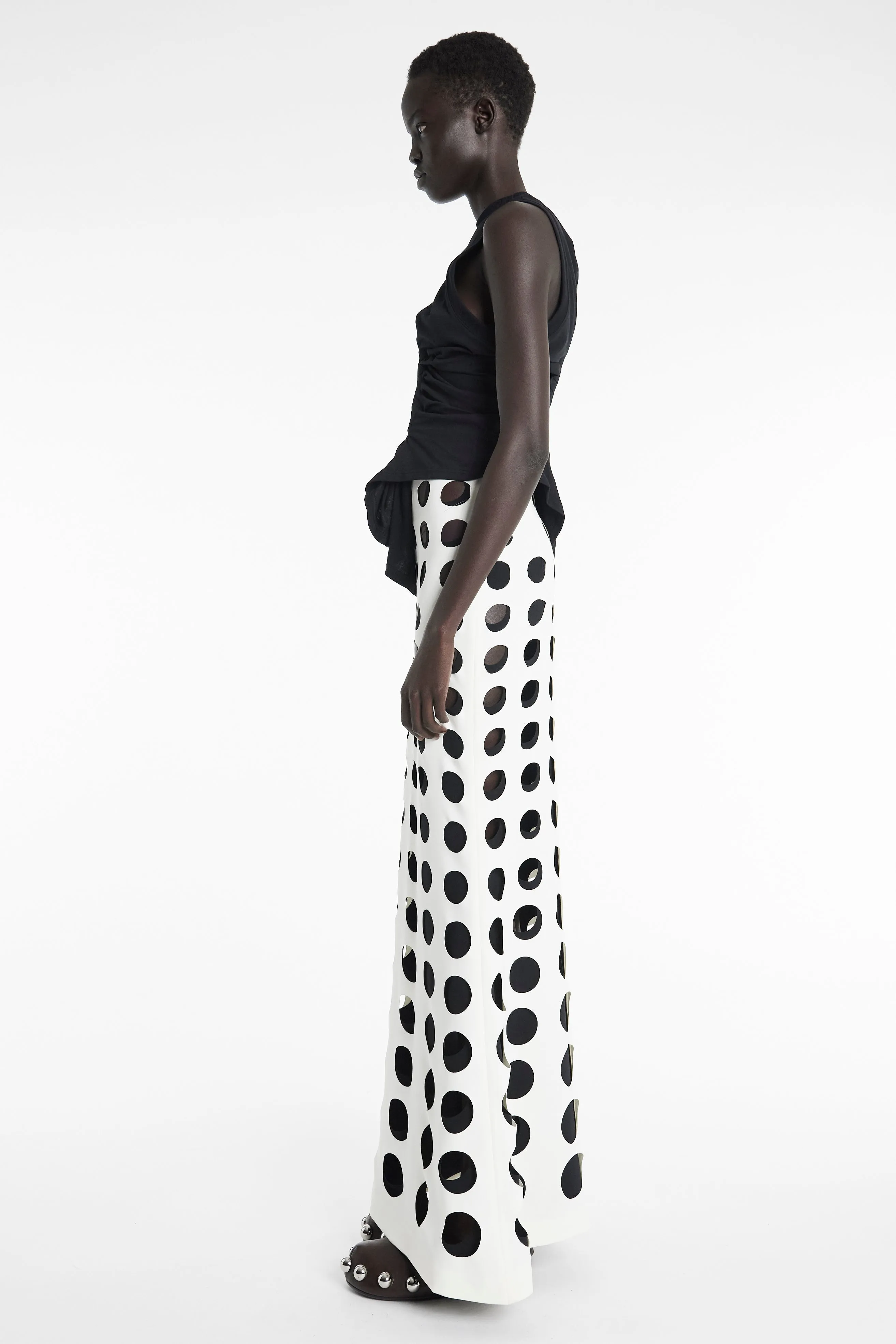 Knotted Jersey Top Black