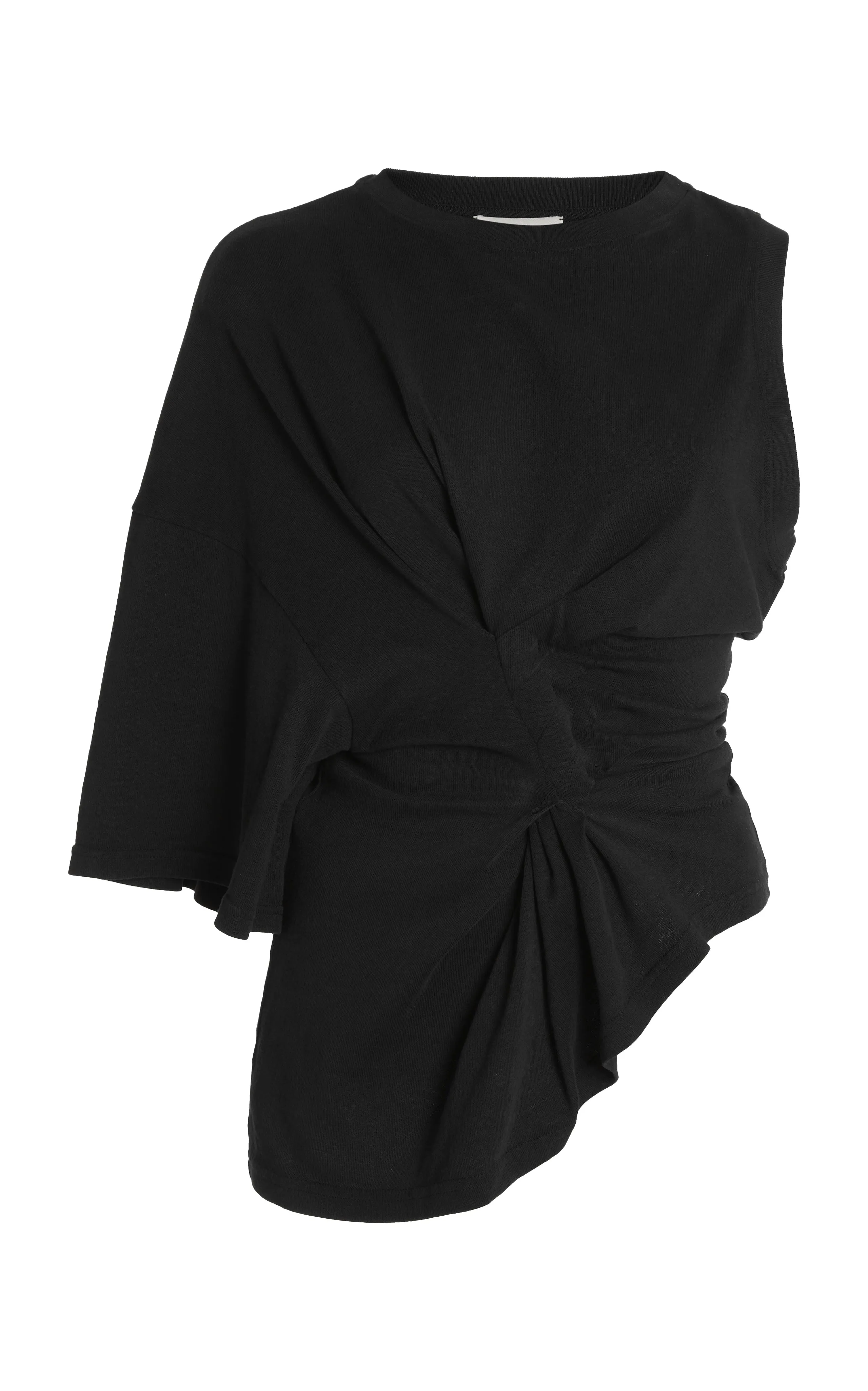 Knotted Jersey Top Black