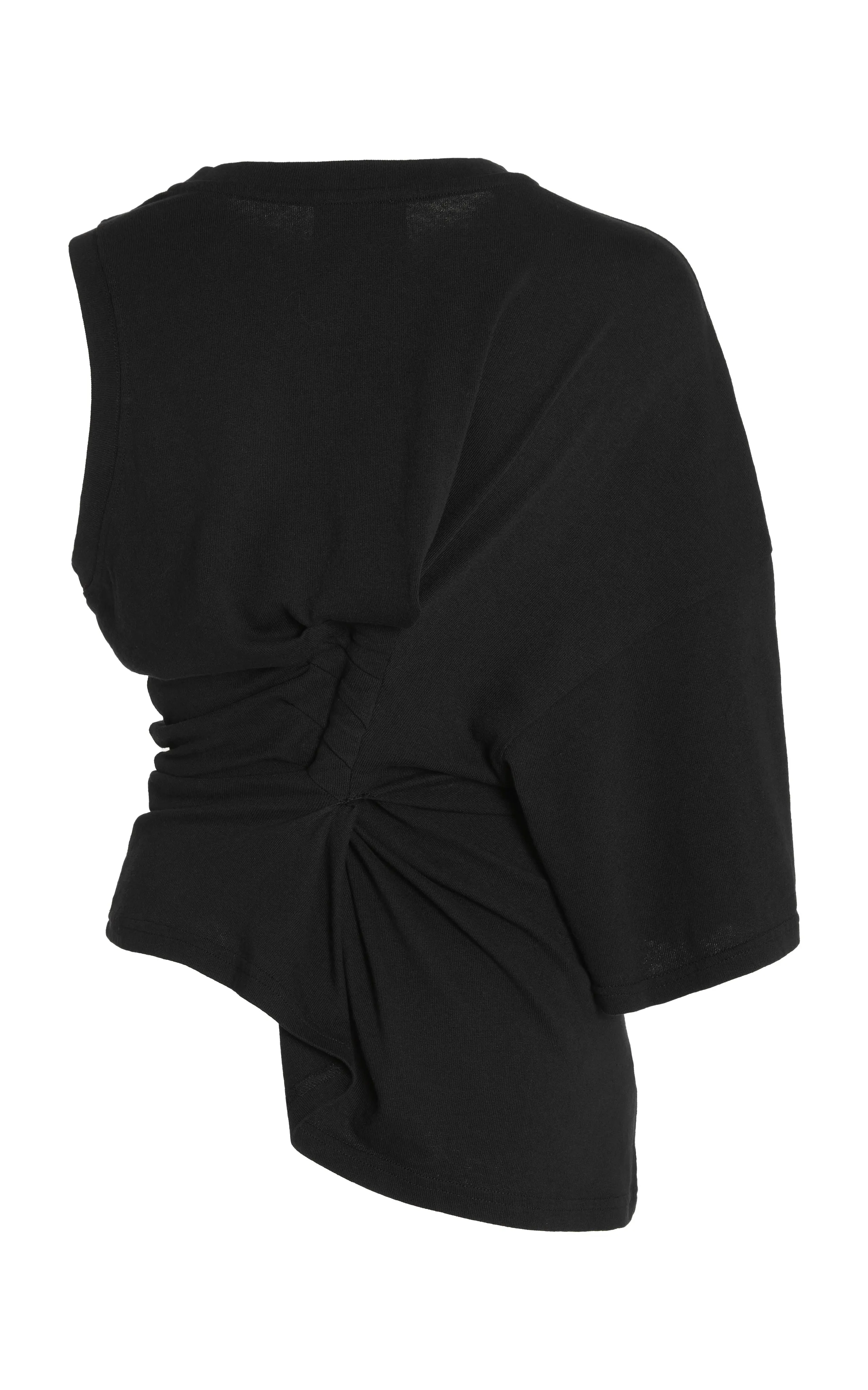 Knotted Jersey Top Black