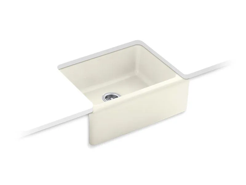 KOHLER K-6573-5U Alcott 25-1/4" x 22" x 8-5/8" Undermount single-bowl farmhouse kitchen sink with 5 oversize faucet holes