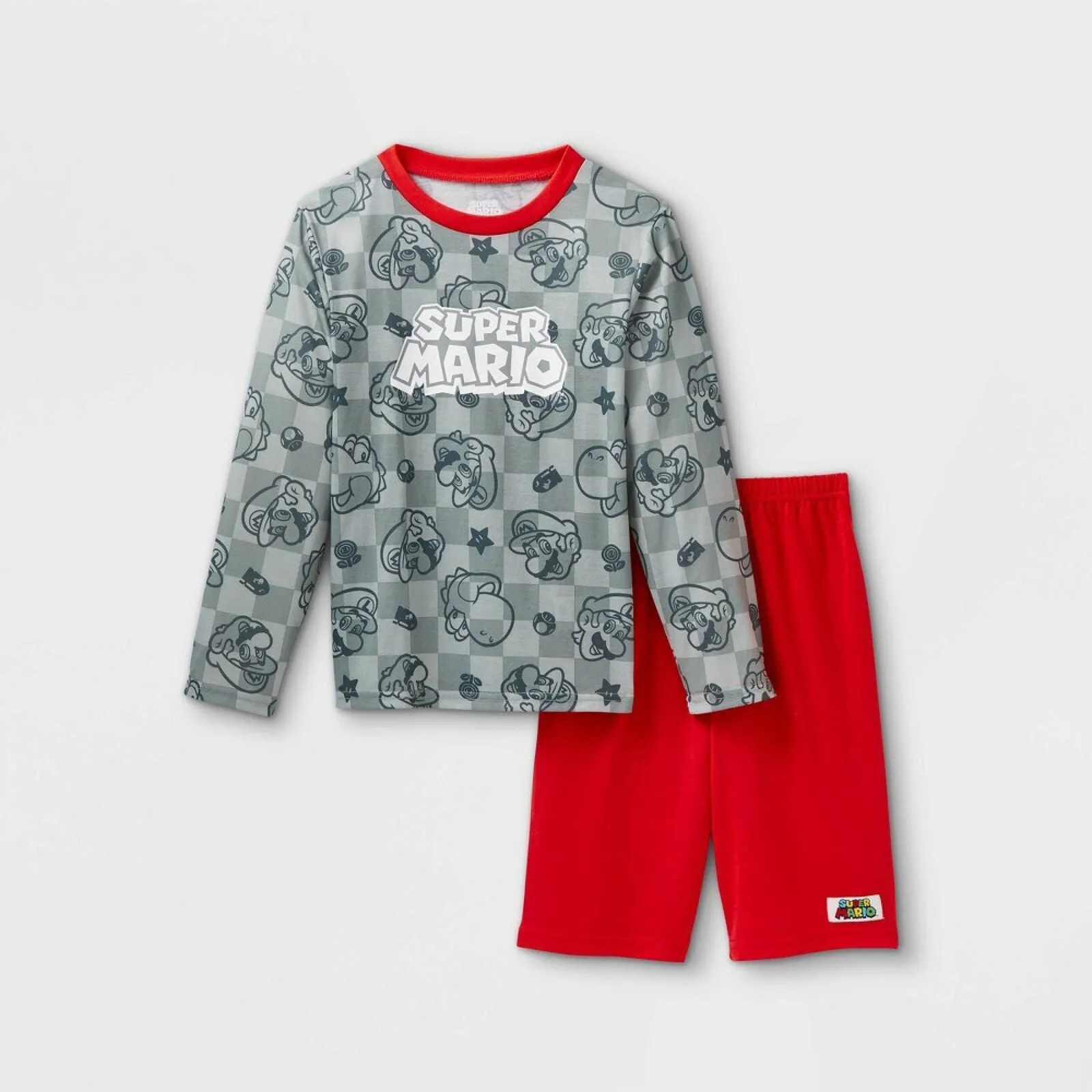 Komar Kids SUPER MARIO Boys Jersey Pajama Shirt Top K228720MA Gray 6