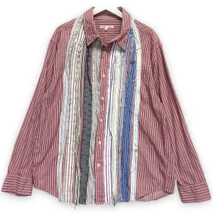 [L] Needles Rebuild Ribbon Cut Oversized Dress Shirt
