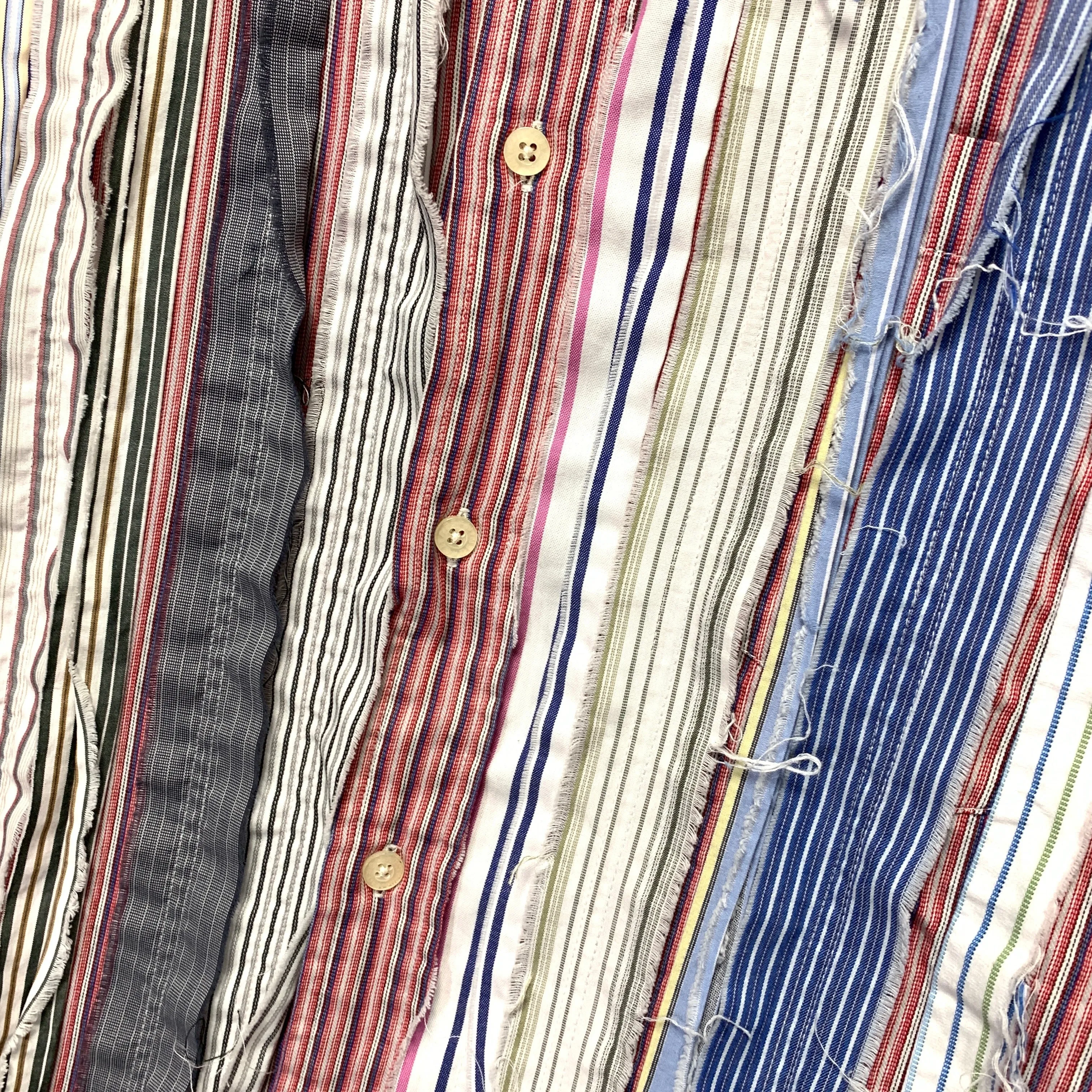 [L] Needles Rebuild Ribbon Cut Oversized Dress Shirt