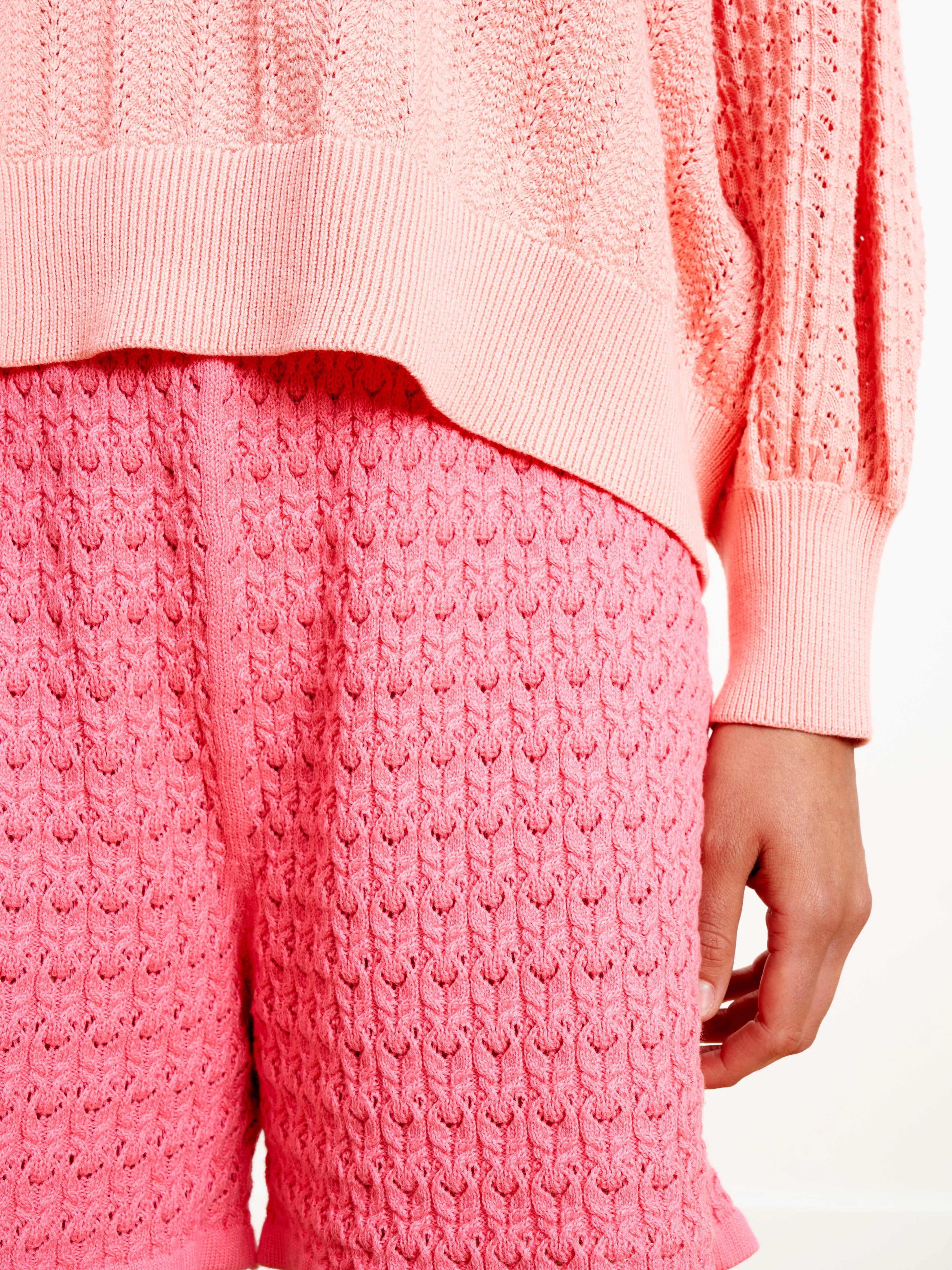 lace shorts - bubblegum