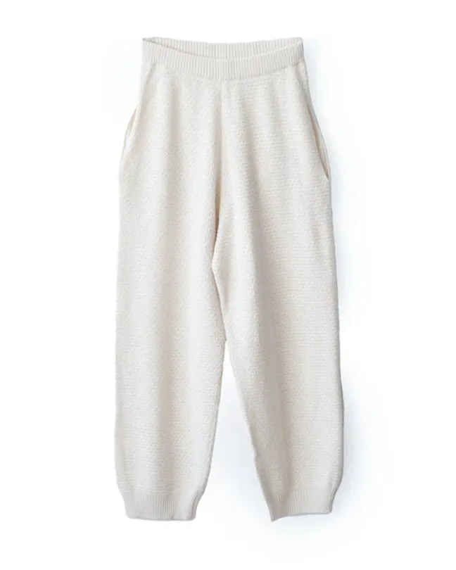 Lace trousers in sand