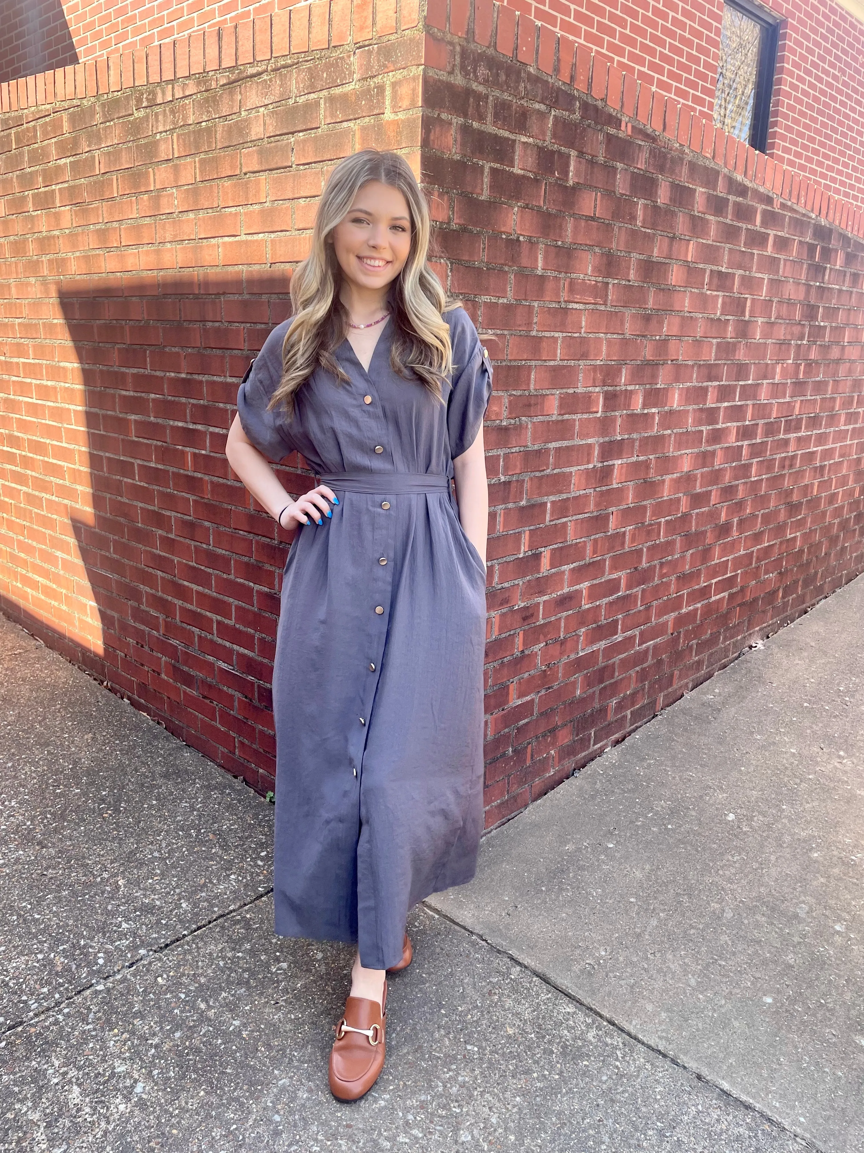 Lady Agatha Button Down Dress