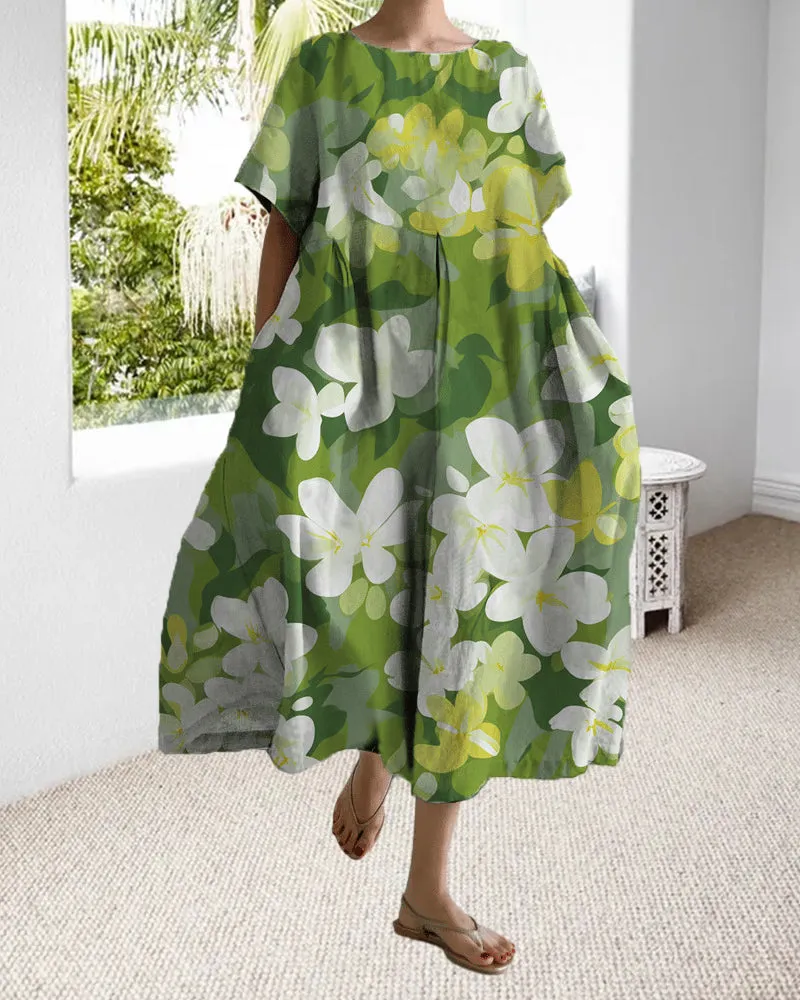 Laura® | Short sleeve and loose printed dress