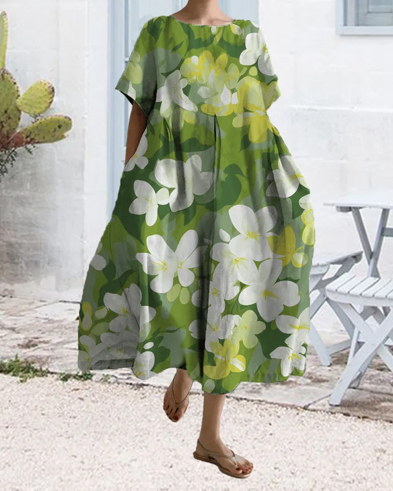 Laura® | Short sleeve and loose printed dress