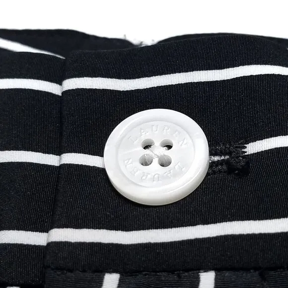 LAUREN Ralph Lauren Black White Striped Shorts 4