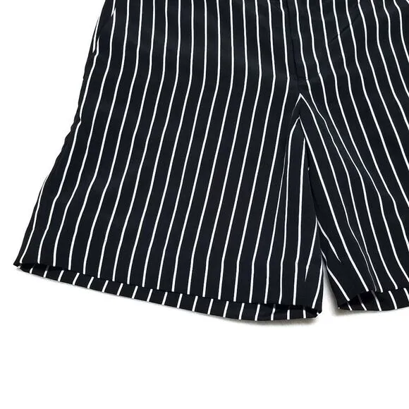 LAUREN Ralph Lauren Black White Striped Shorts 4